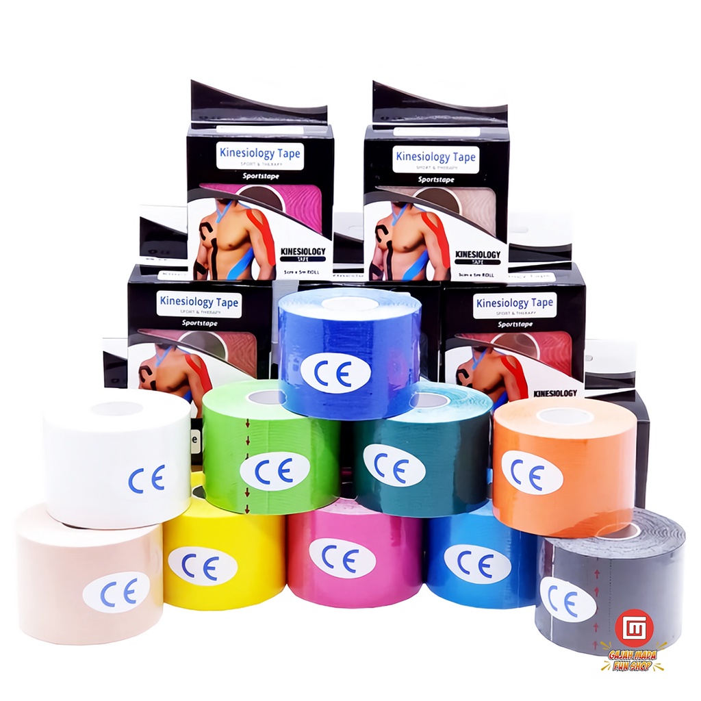 60 Kinesiotape Pretagliati (25x5 Cm) – Colori Rosa, Nero, Blu, Pelle – Cerotti Sportivi Elastici Per Supporto Muscolare
