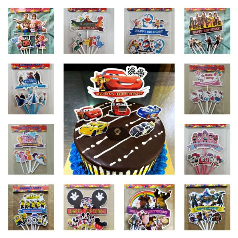 Jual Cake Topper CARS Isi 6 Pcs | Shopee Indonesia