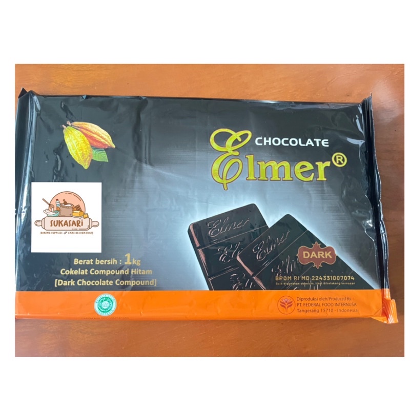 Jual Elmer Dark Ghana 1kg dcc cokelat coklat masak compound chocolate ...