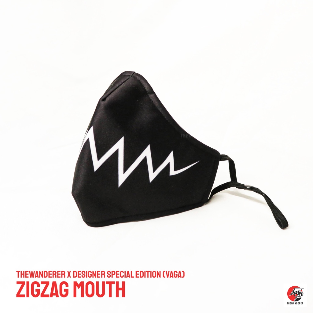 Jual TheWanderer x VagaSE ZigZag Mouth Masker FULLPRINT+ 3 Lapis