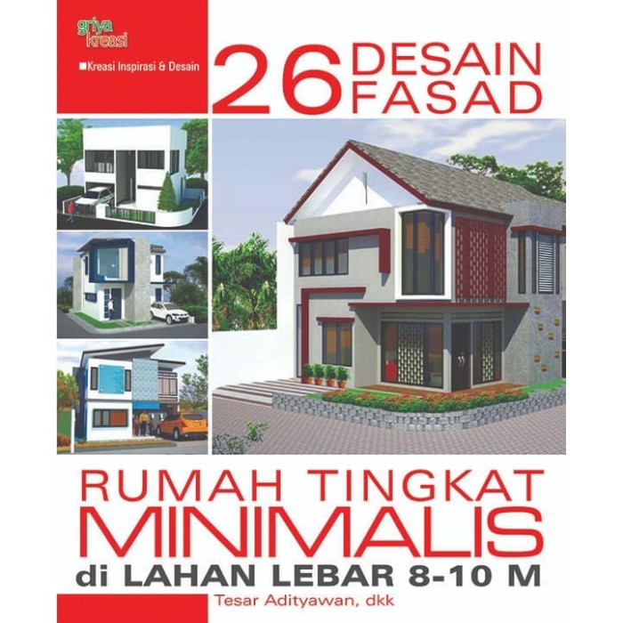 Jual Rumah-Desain-Buku- 26 Desain Fasad Rumah Tingkat Minimalis Dlahan ...