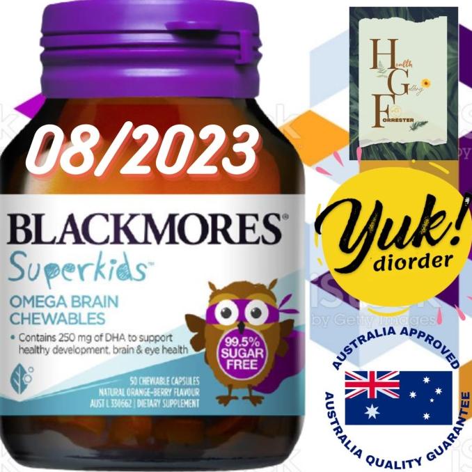 Jual Blackmores Superkids Omega Brain Chewables 50 Capsules Lc | Shopee ...