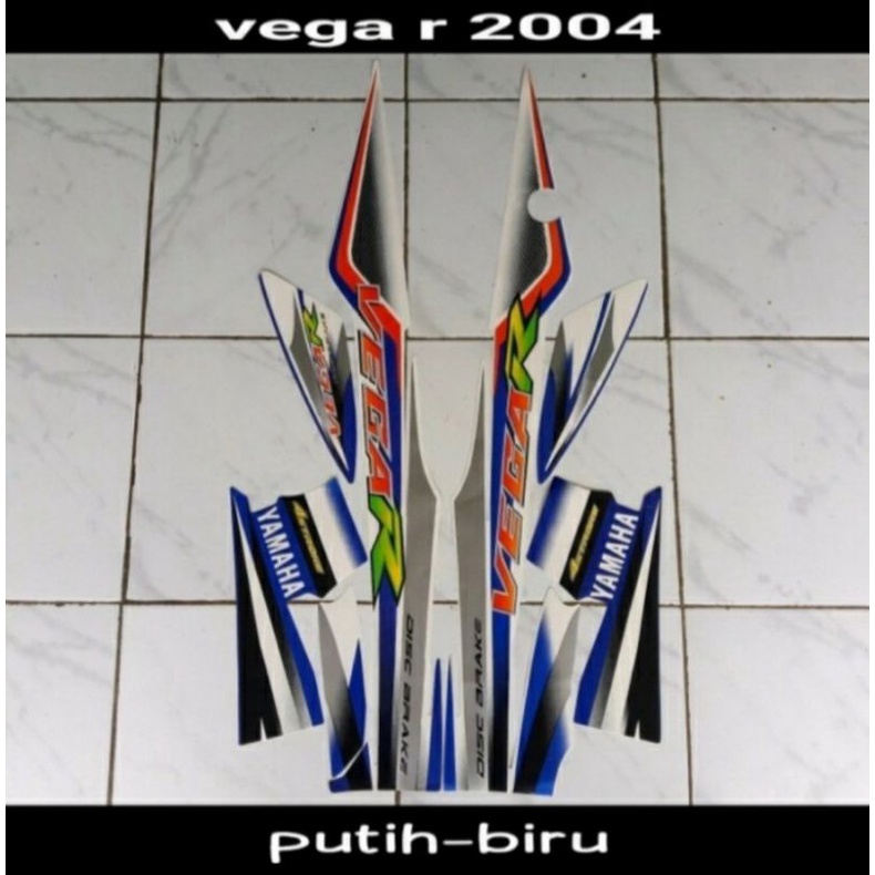 Jual VEGA R LAMA TAHUN 2004 WARNA PUTIH BIRU STANDAR STIKER STRIPING ...