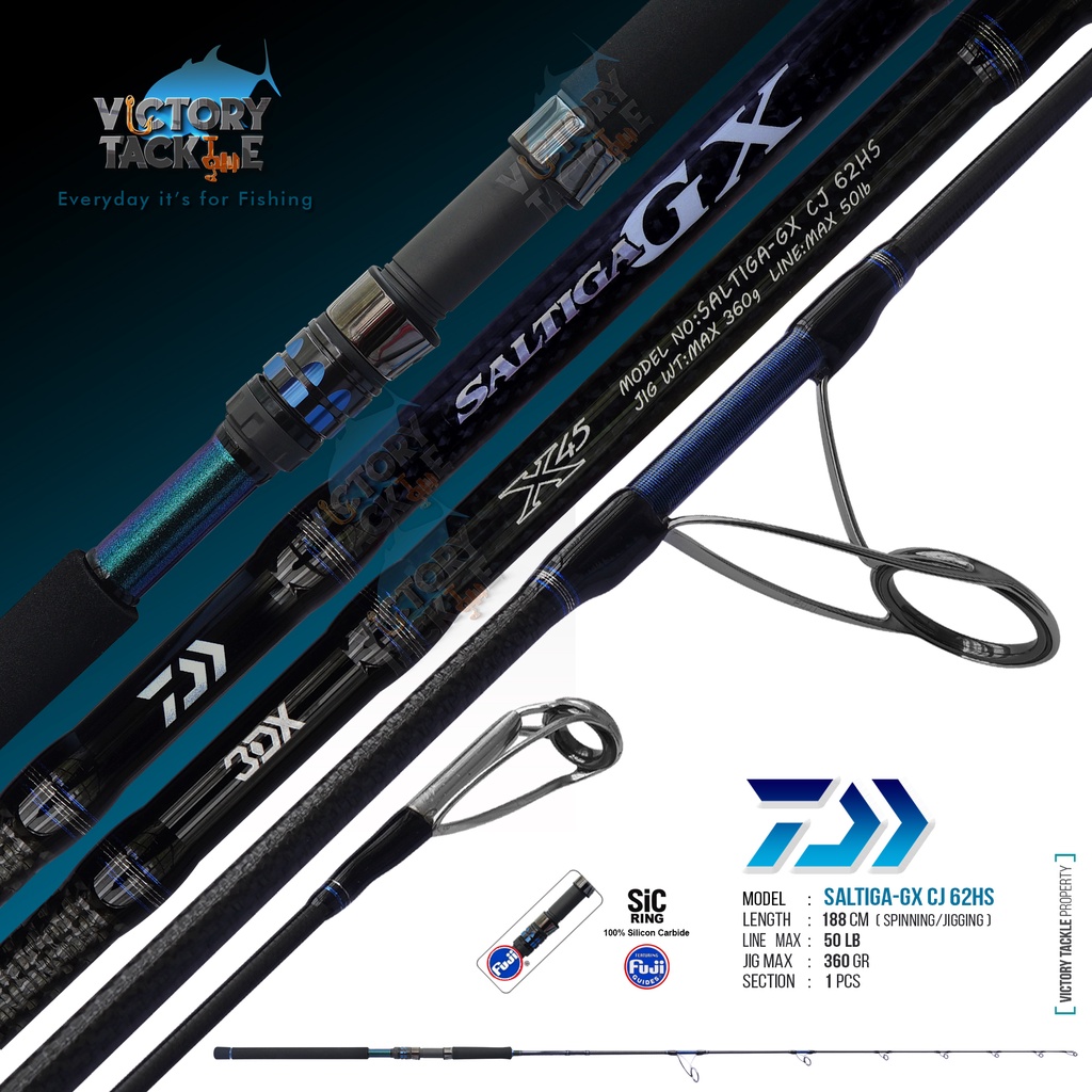 Jual Joran Pancing Rod Daiwa Saltiga Gx Cj Lj Sj Series Shopee