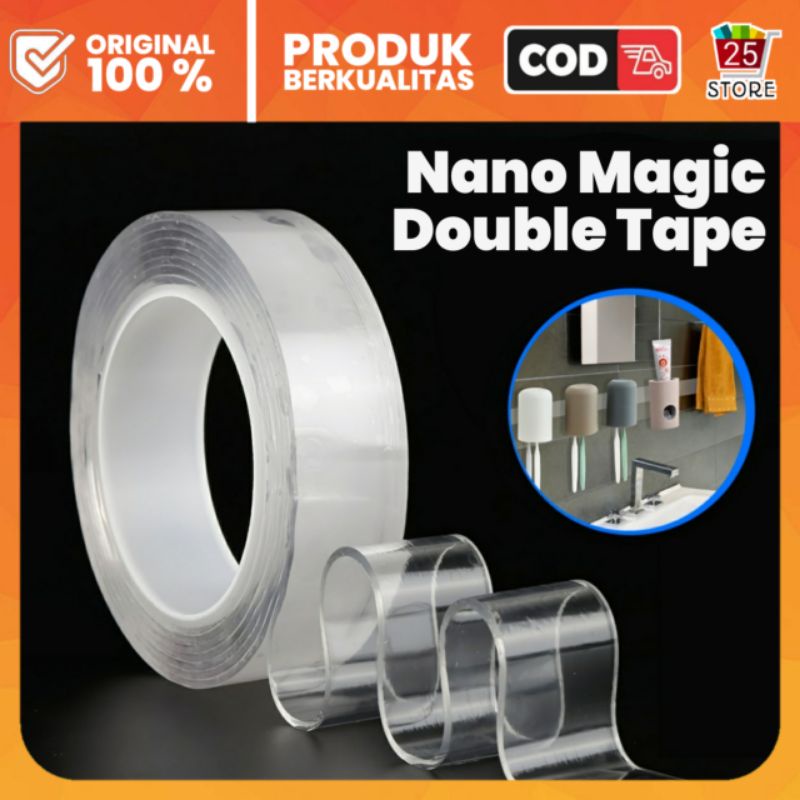 Jual Nano Tape Double Tape Double Tip Double Tape Bening Lakban Bening ...