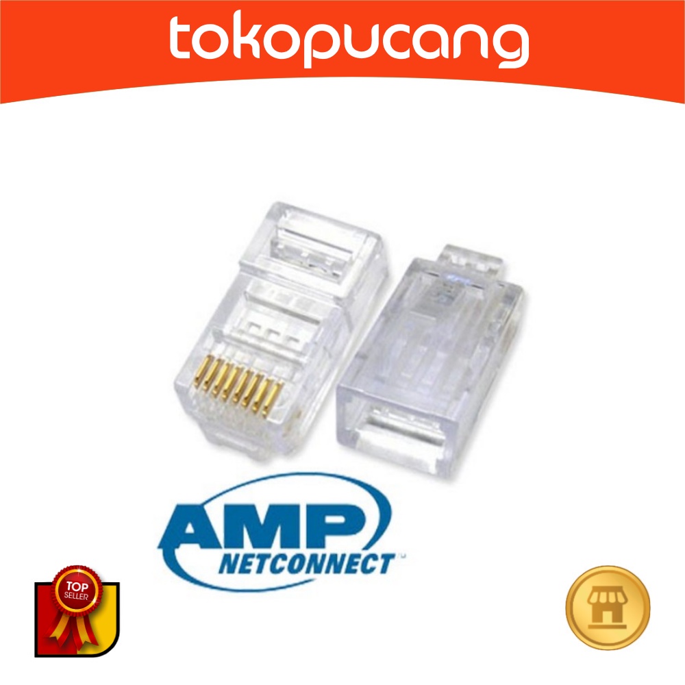 Jual Konektor RJ45 AMP Conector RJ 45 AMP Per Pcs Konektor LAN | Shopee ...