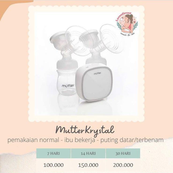 Jual Sewa Pompa Asi Mutter Krystal (kirim dari Bandung) Shopee Indonesia