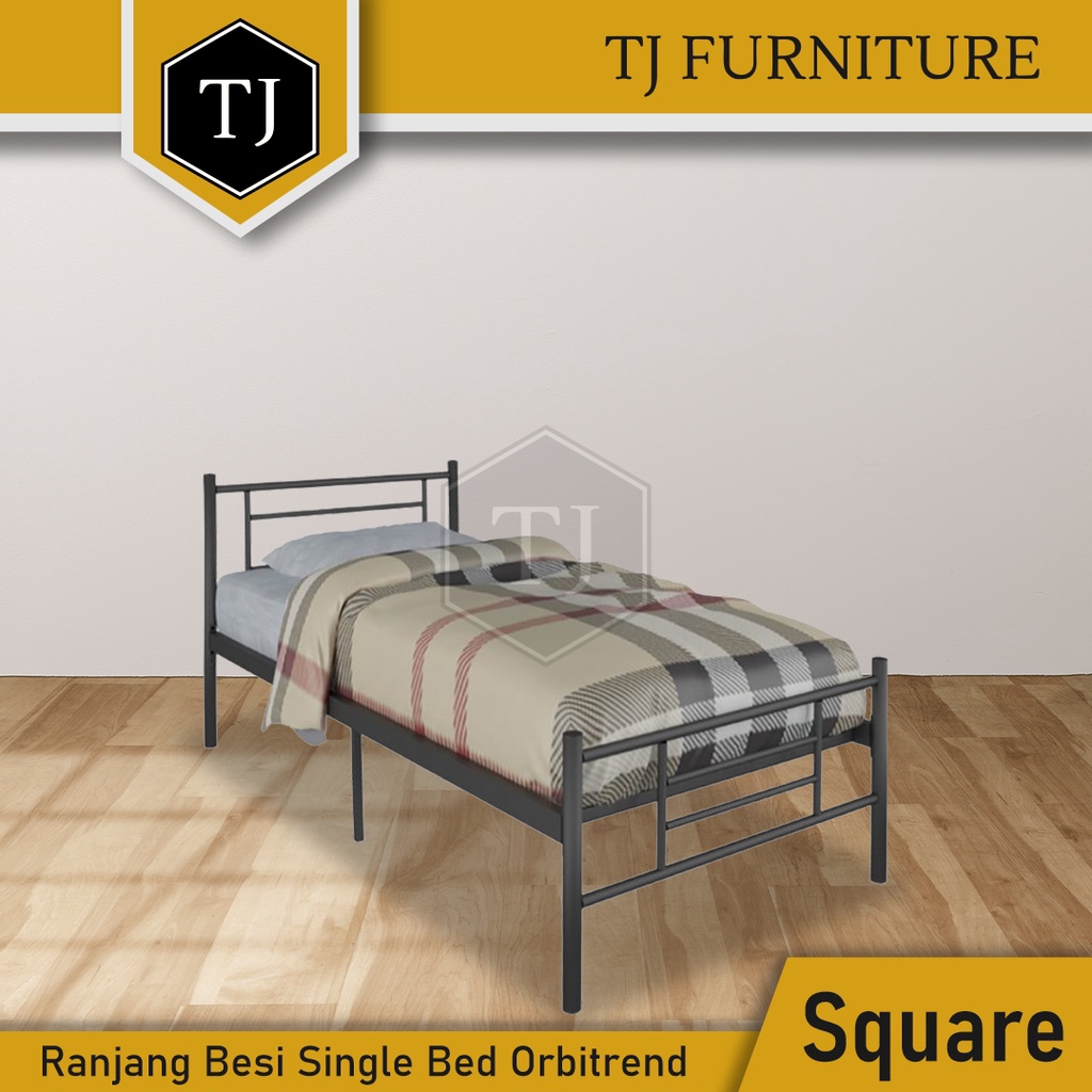 Jual Orbitrend Ranjang Besi Tempat Tidur Besi Divan Besi Single Bed Square 90 Shopee 7293