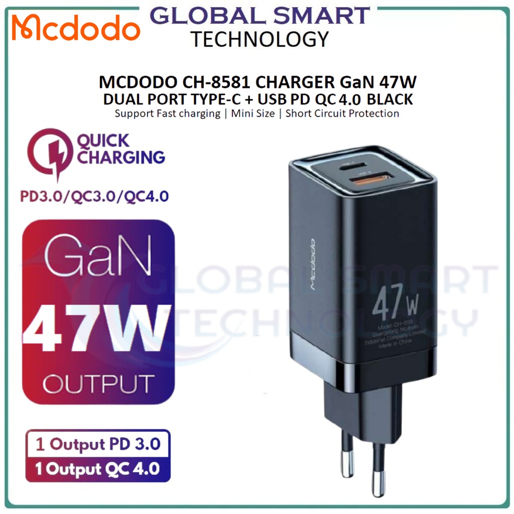 Jual Mcdodo Ch Ch Gan W Kepala Adapter Adaptor Charger Pd Qc Garansi Resmi