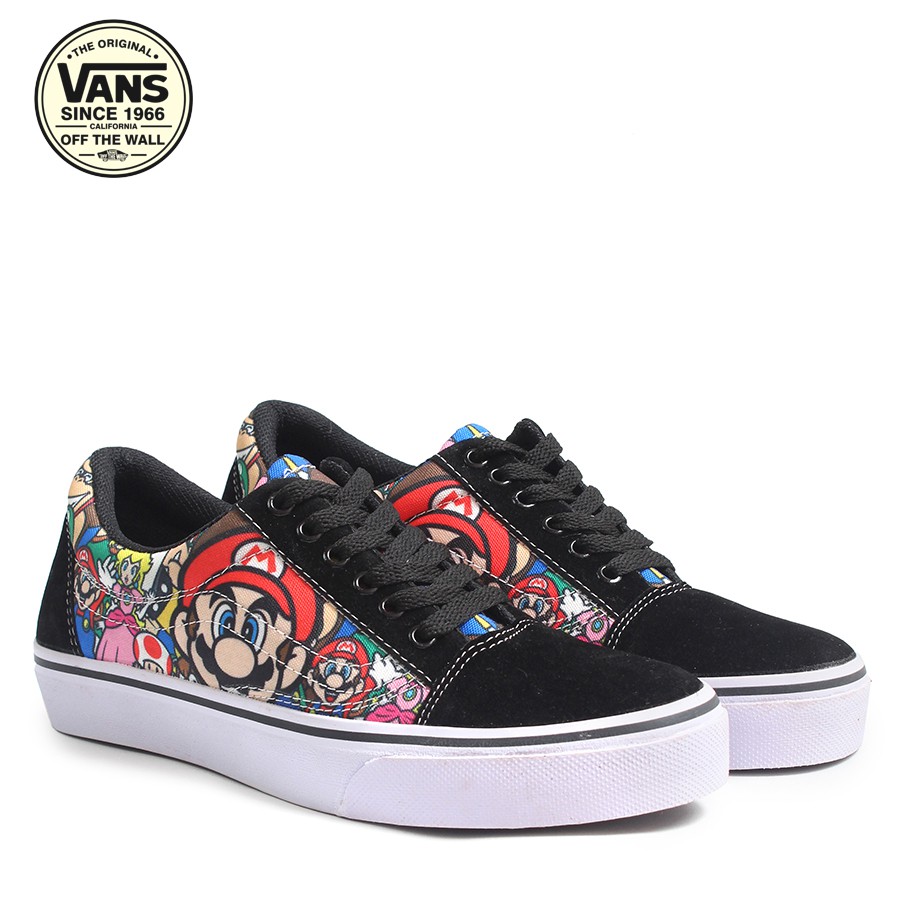 Jual Sepatu PRIA Vans Old Skool Motif Print 3D Mario Bros Casual Sneakers Pria Murah Shopee Indonesia