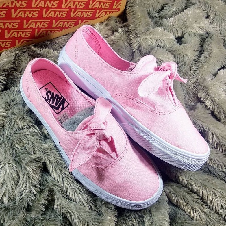 Vans authentic shop knotted pink