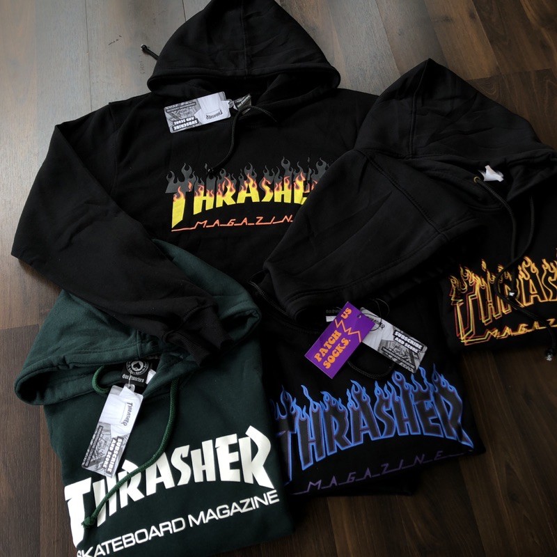 Ciri ciri hoodie hot sale thrasher original