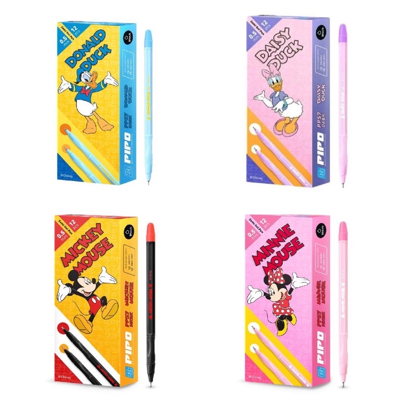 Jual PIPO Semi Gel Minnie Mickey Mouse Daisy Donald Duck 0.5mm Pulpen ...