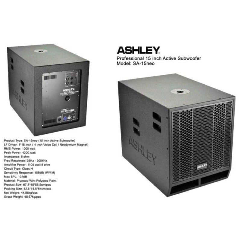 harga subwoofer aktif ashley 15 inch