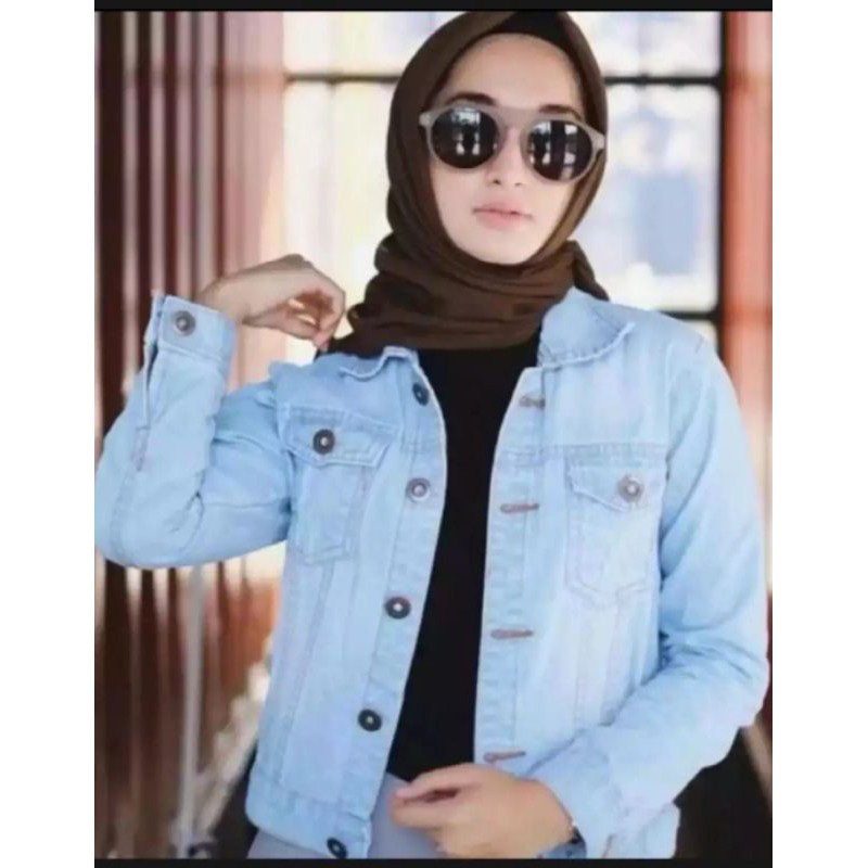 Jual JAKET DENIM WANITA /JAKET JEANS CEWEK | Shopee Indonesia