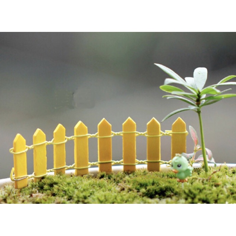 Jual miniatur pagar kayu warna warni utk terrarium, diorama, maket, art