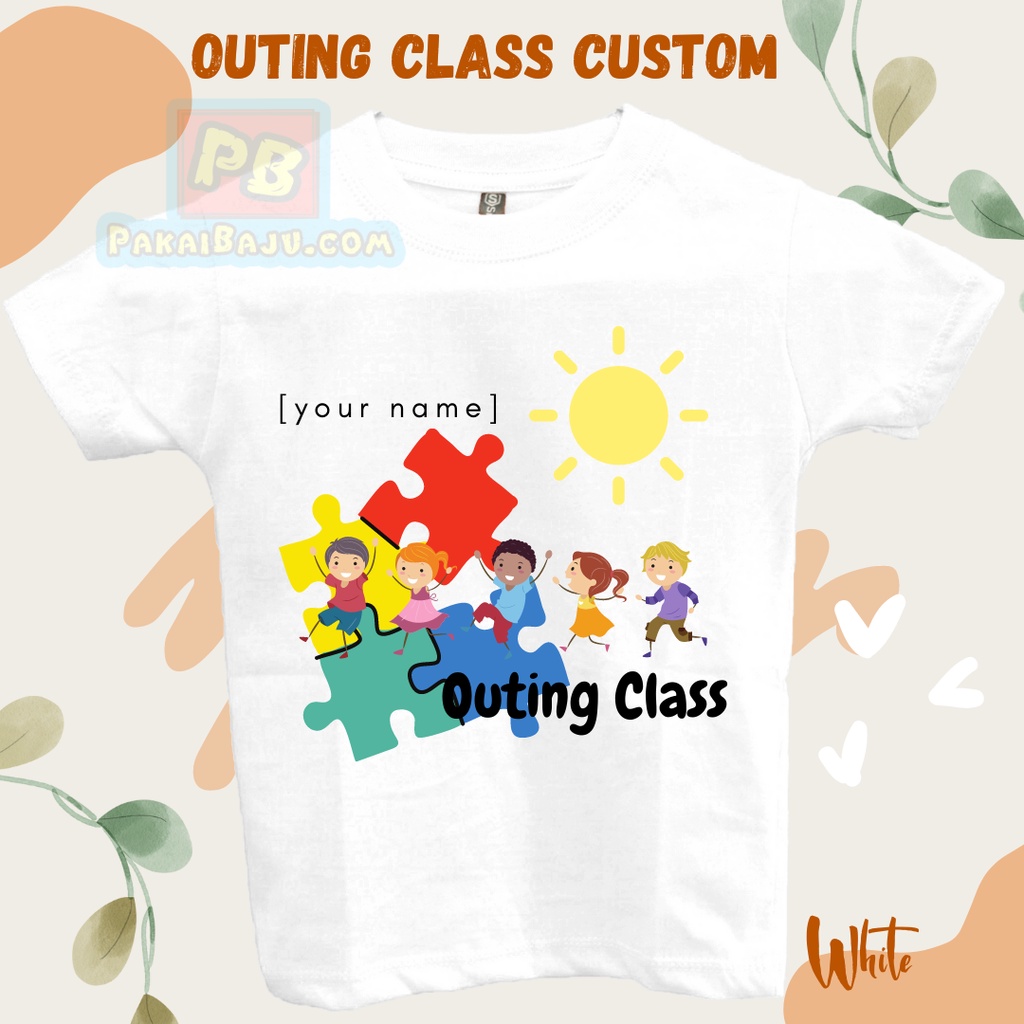 Jual Kaos Outing Class Custom Premium Print DTF Anak dan Dewasa