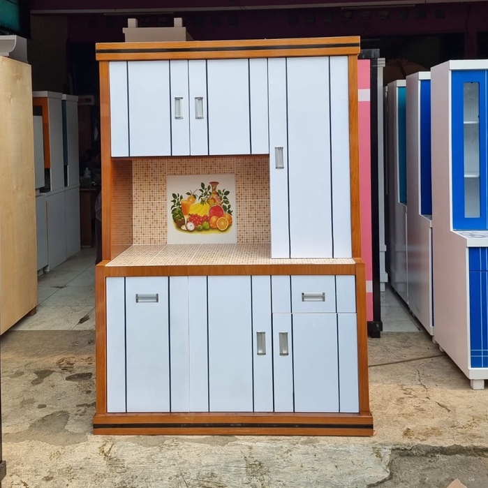 KUALITAS TOP!!! Lemari Sayur 3 Pintu / Rak Piring / Kitchen Set Dapur Nadera
