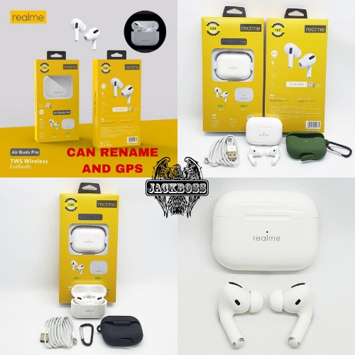 Jual Headset Bluetooth Sport REALME AIR BUDS PRO CASE Can Rename