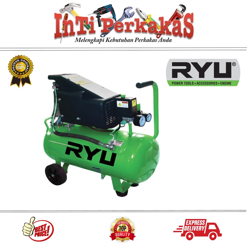 Jual MESIN COMPRESOR KOMPRESOR 35 Liter 2HP-1 RYU COMPRESSOR RCP 200-1 ...