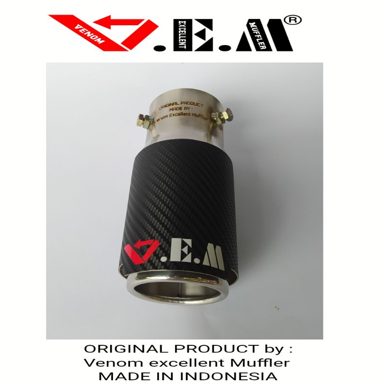 Jual Tailpipe variasi ujung knalpot atau cutter Muffler motif carbon