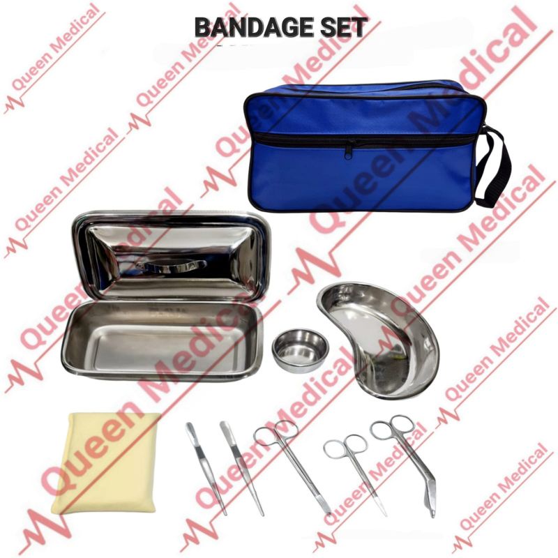 Jual Bandage Set/GV Set + Kasa Steril 7.5x7.5cm + Tempat Kapas SS 8cm ...
