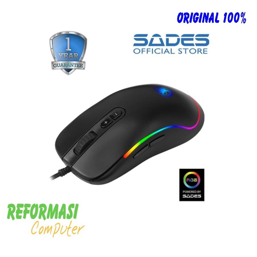 Jual Sades Revolver RGB Gaming Mouse | Shopee Indonesia