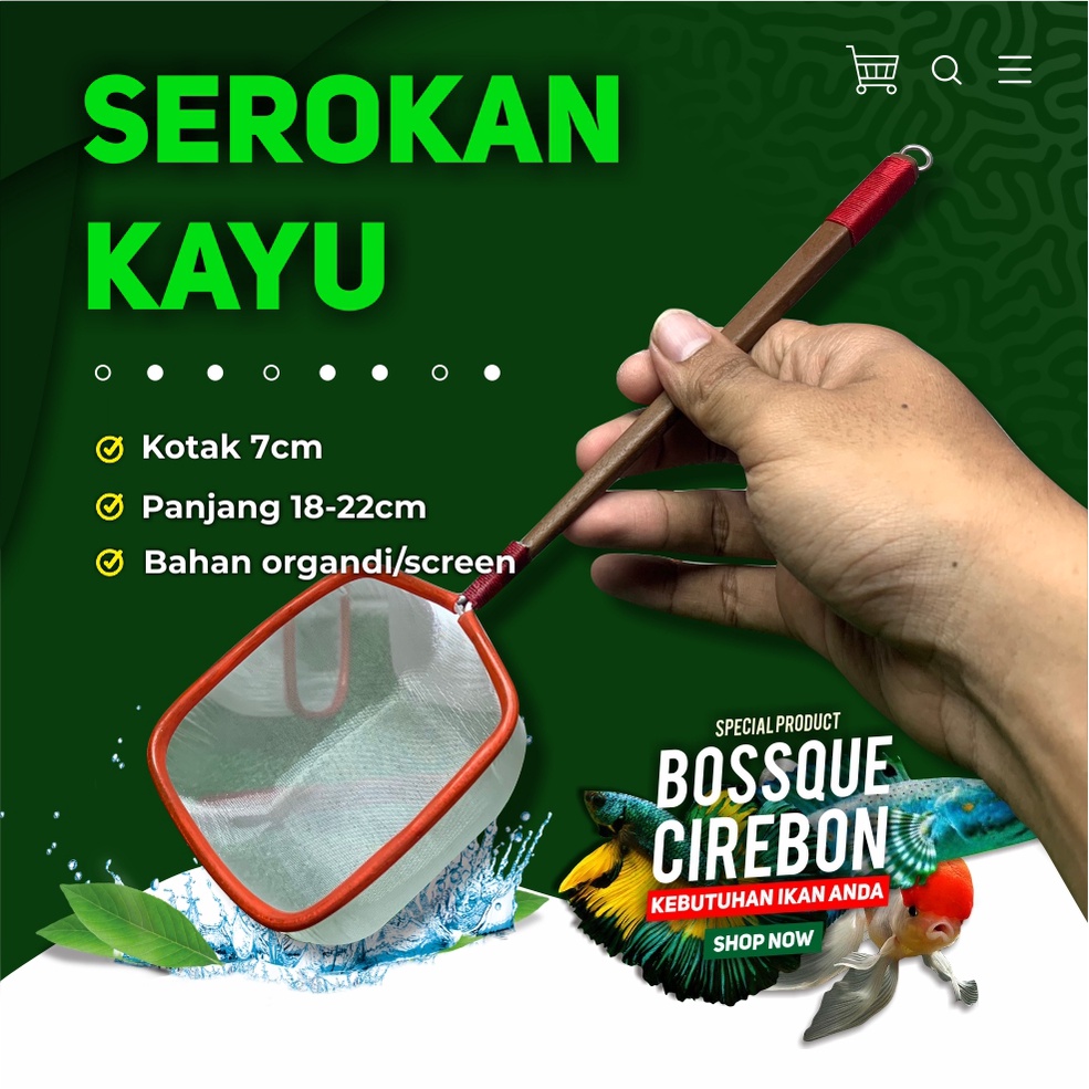 Jual Serokan Ikan Cupang Kayu Kotak Cm Seser Saringan Sauk Ikan Hias Jentik Kutu Air Shopee