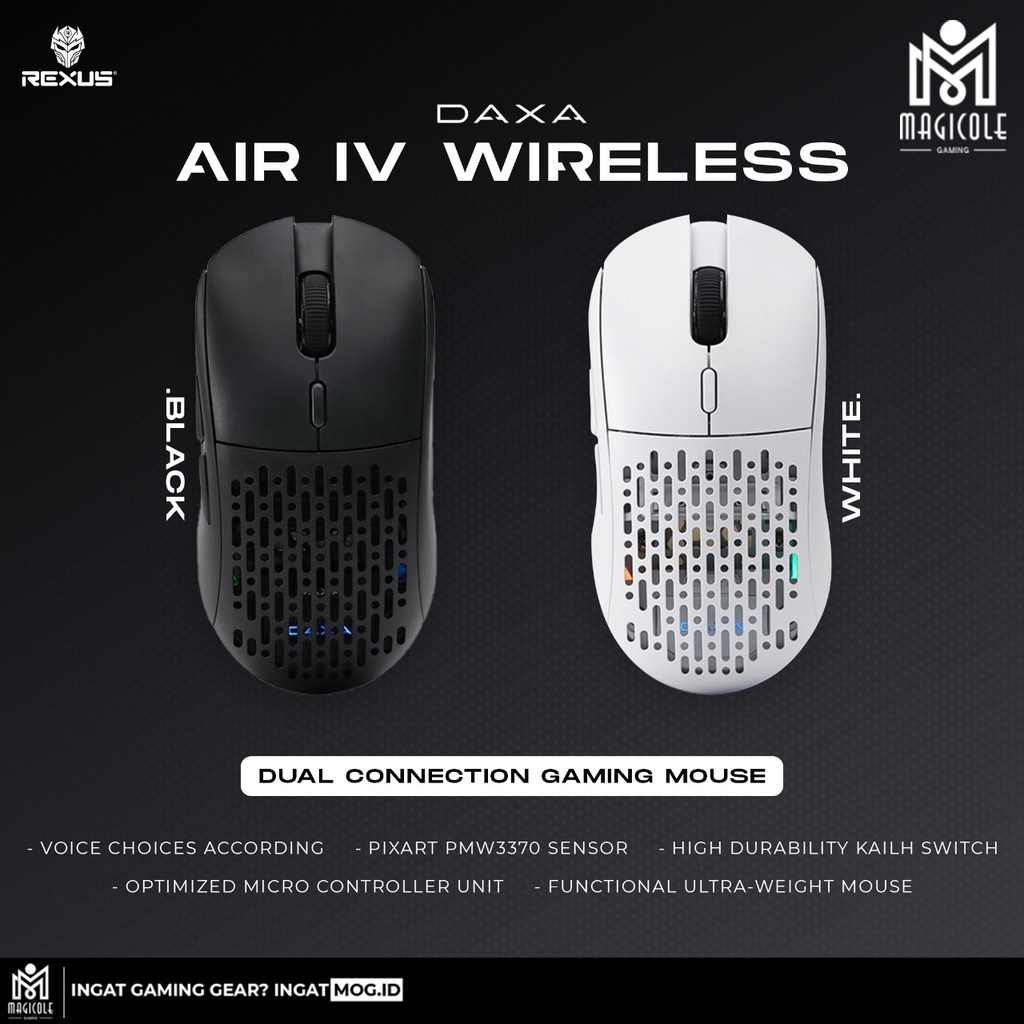 Jual Rexus Pro Mouse Wireless Gaming Daxa Air Iv Daxa Air Shopee Indonesia