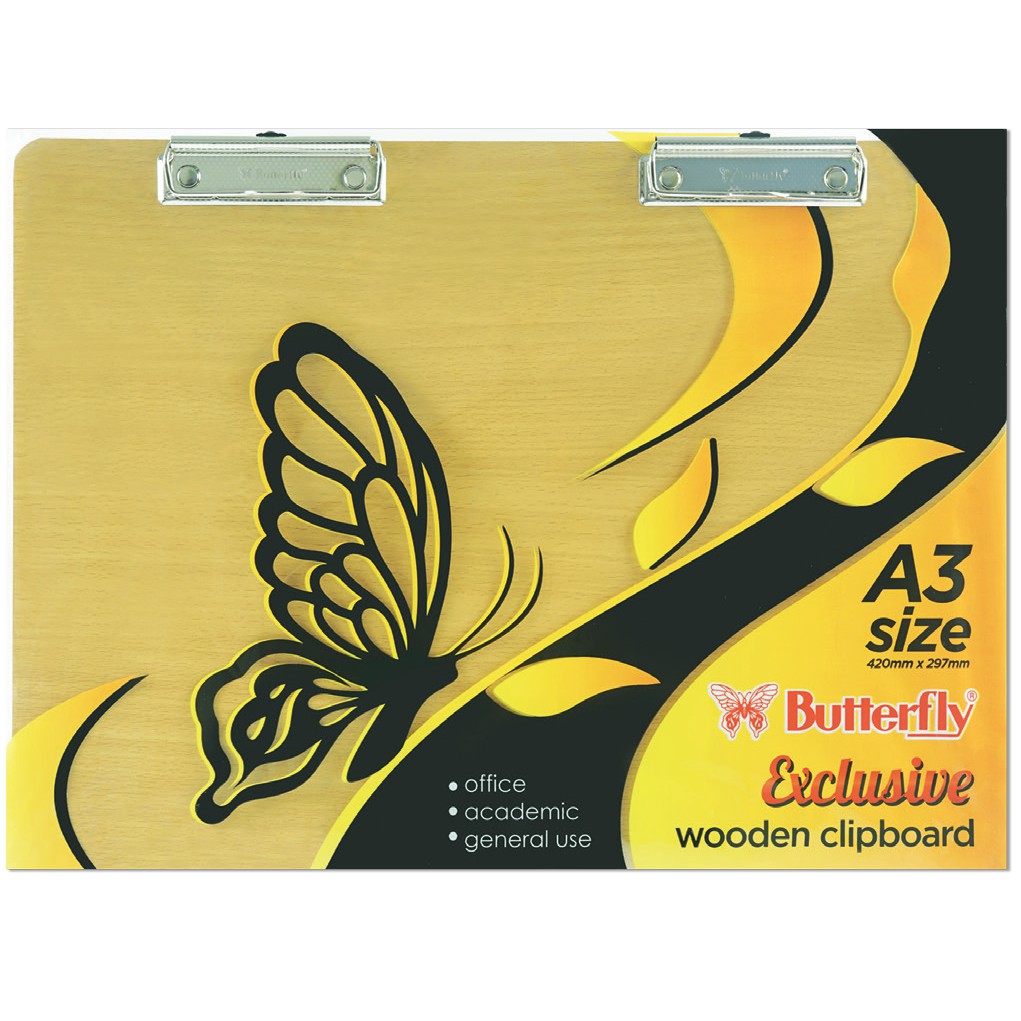Jual Butterfly Clipboard A3 Wooden Shopee Indonesia