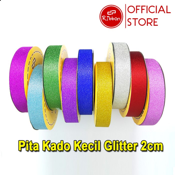 Jual 1 Roll Pita Kado Metalik Glitter 3 4 Pita Jepang 2cm Pita Rol