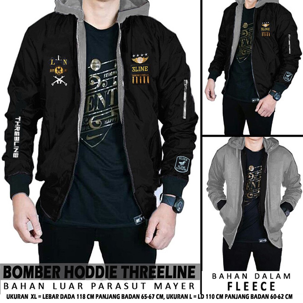 Jaket bomber hoodie hotsell