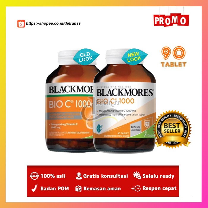 Jual Blackmores Vitamin Bio C 1000 mg 90 tablet Blackmore BioC 1000mg ...