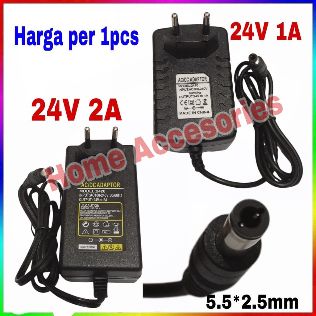 Jual Charger Adaptor 24V 1A /24V 2A AC DC Adapter 24V 1A/24V 2A Power ...