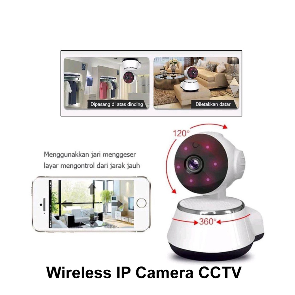 Jual IP Camera Wifi CCTV V380 HD960P Q6 Wireless IP Kamera APP Control
