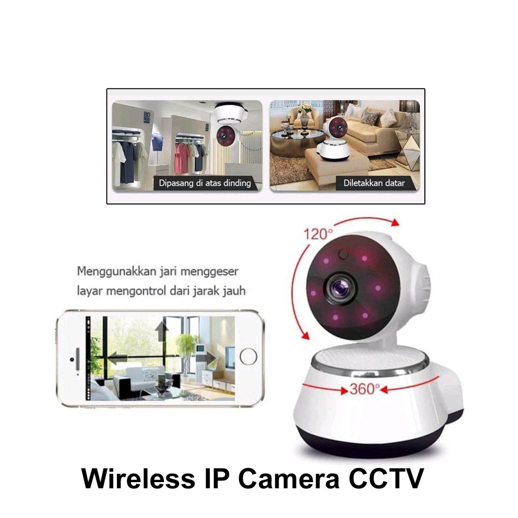 Jual IP Camera Wifi CCTV V380 HD960P Q6 Wireless IP Kamera APP Control ...