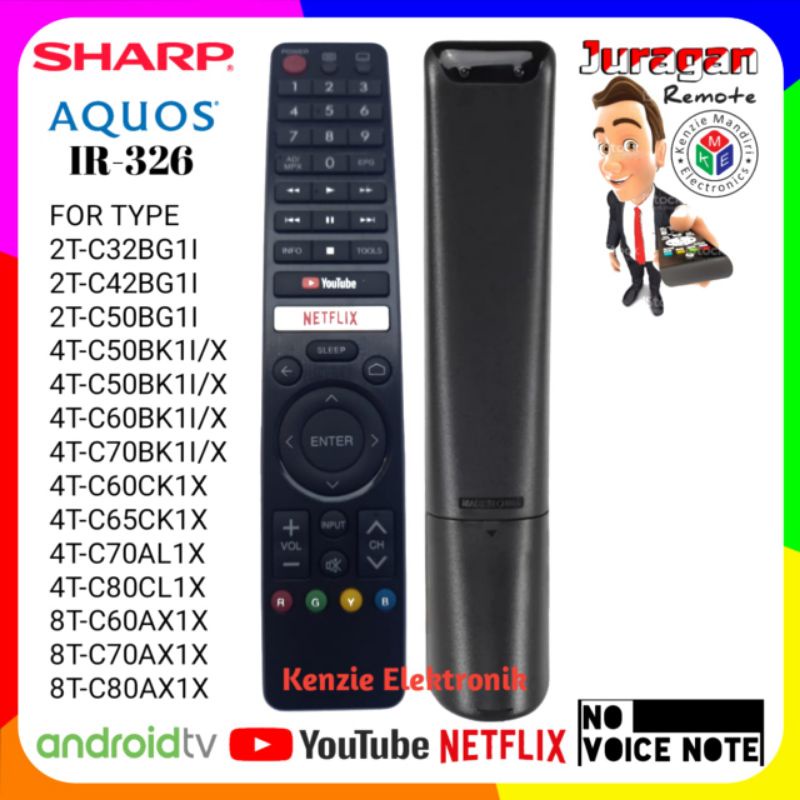 Jual Remote Smart Android TV SHARP IR-326 | Shopee Indonesia