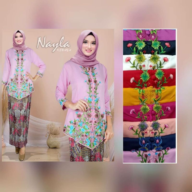 Jual Kebaya Encim Bordir Kombinasi Jumbo Ld Tradisional Dan Modern