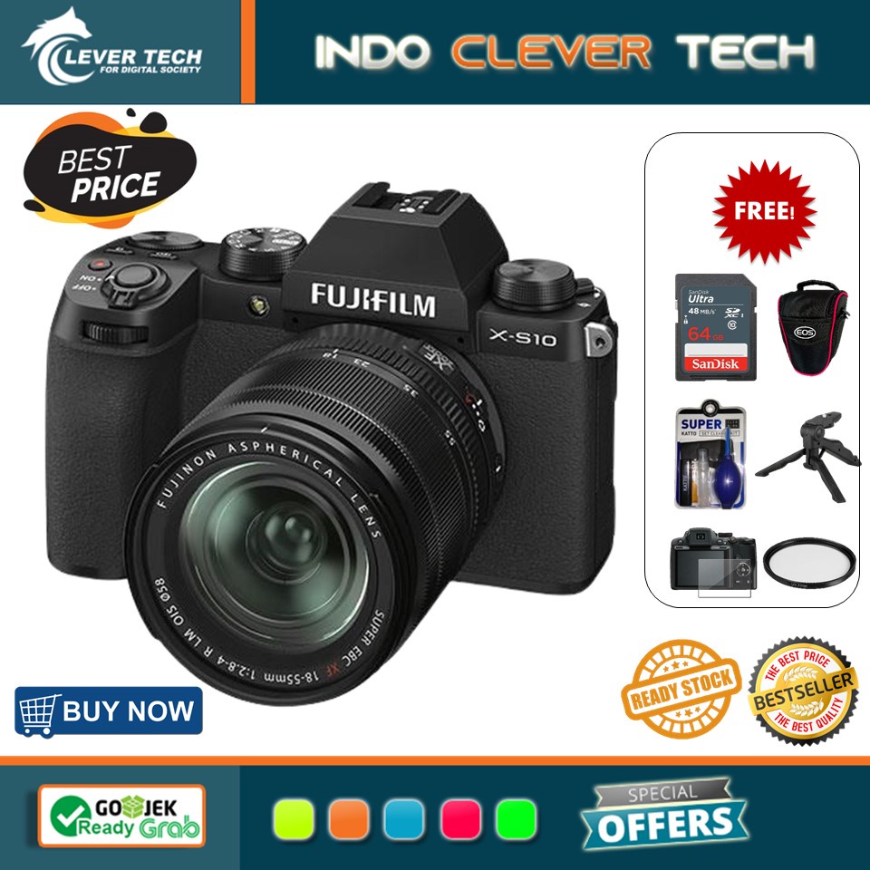 Jual Fujifilm X-S10 XS10 Kit 18-55mm Mirrorless Digital Camera | Shopee ...