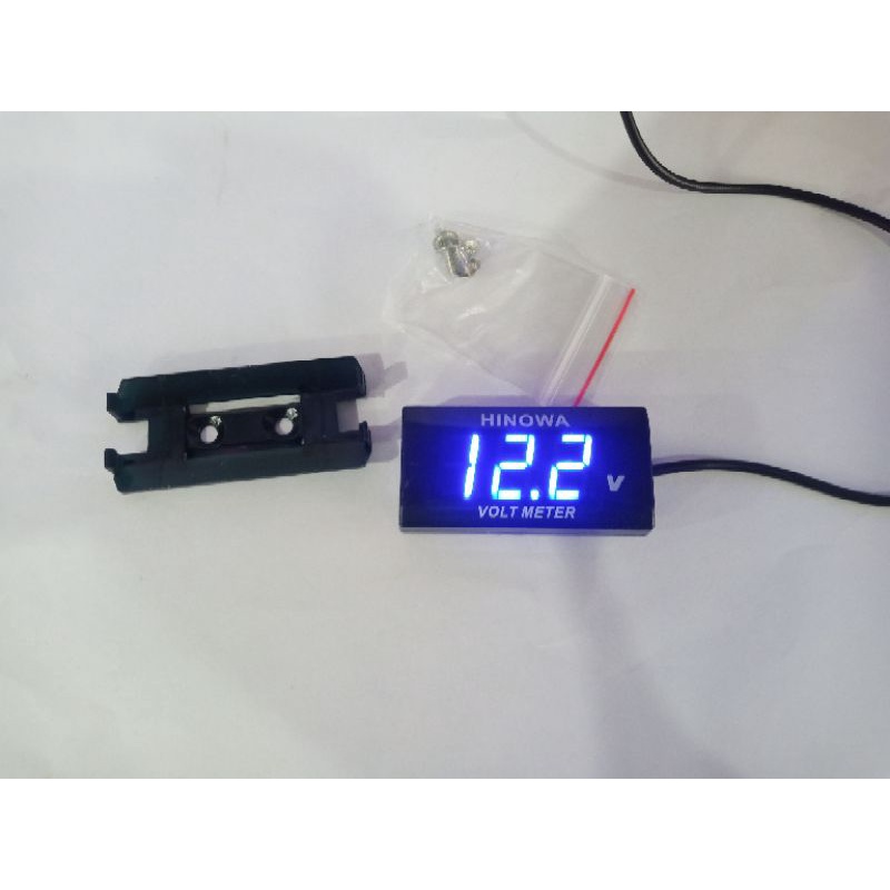 Jual Moto Volt meter pengukur aki motor warna biru | Shopee Indonesia