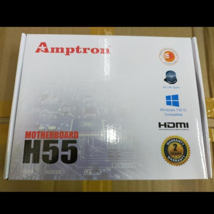 Jual Motherboard Amptron H55 Lga 1156 Vga-Hdmi Resmi Murah | Shopee ...