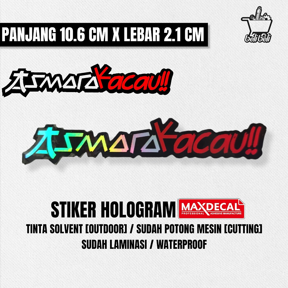 Jual sticker asmara kacau terbaru / stiker kata - kata / stiker ...