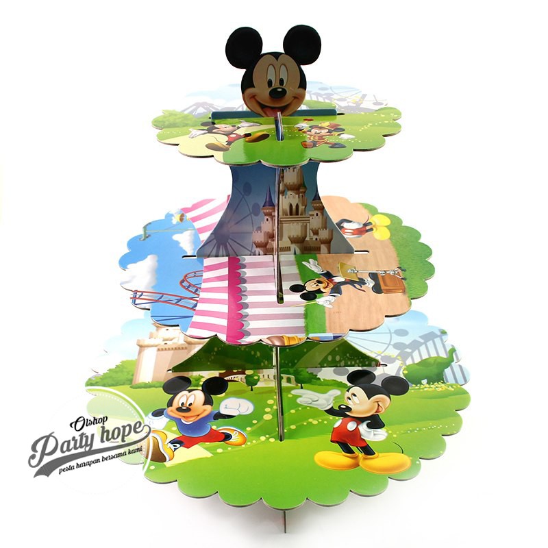 Jual cake tier mickey mouse / standing cake / cupcake stand mickey