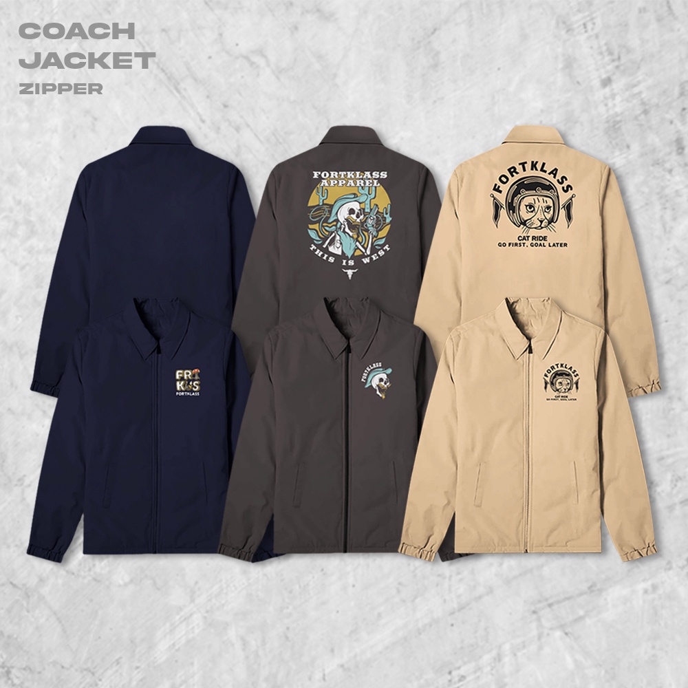 Jual FortKlass Jaket Coach Jaket Zipper Pria Jaket Parasut Unisex Mix ...