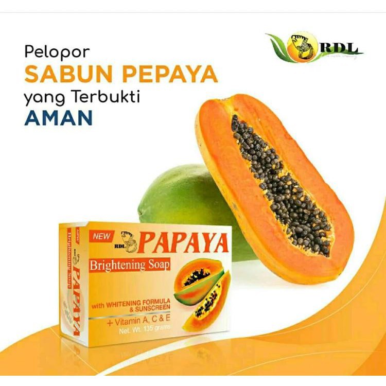 Jual PROMO - COD - Sabun PAPAYA RDL Brightening Soap with Whitening ...