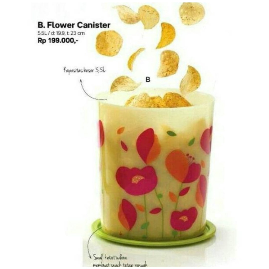 Jual Tupperware Flower Canister (Toples Jajan) | Shopee Indonesia