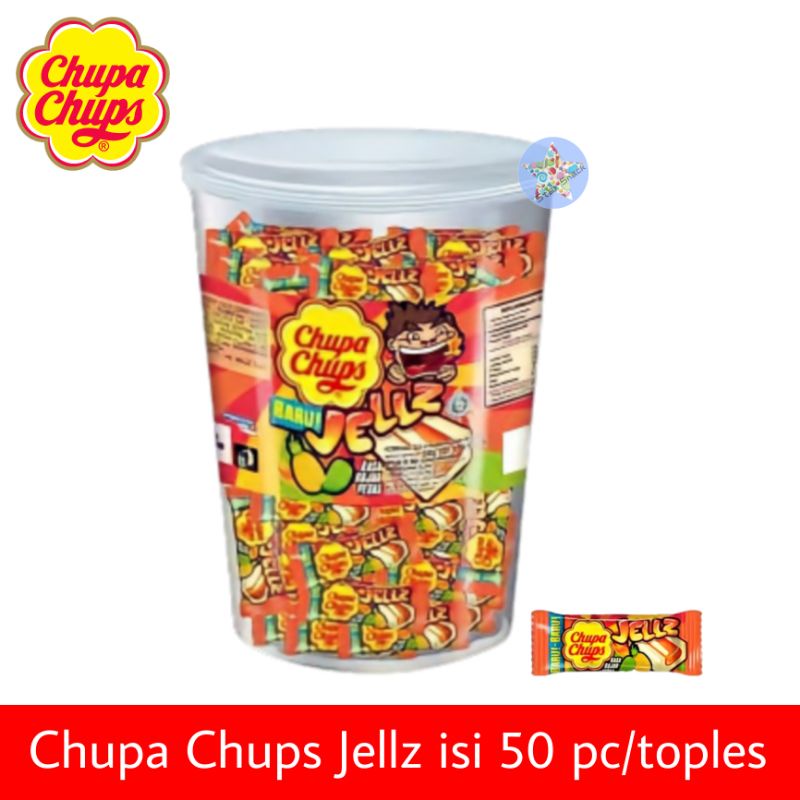 Jual Chupa Chups Jellz Permen Rasa Asem Buah & Rujak isi 50 pc/toples ...