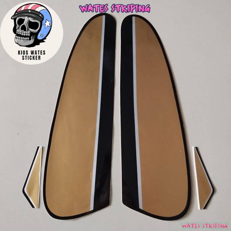 Jual Striping Decal Polet Sticker Honda Cb100 Cb 100 Gelatik Jadul Gold