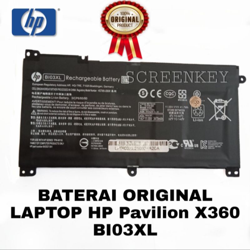 Jual Baterai Original Laptop Hp Pavilion Bi03xl X360 14 Ba000 14