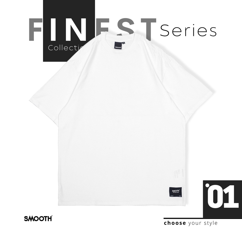 Jual SMOOTH BASIC Finest Series Oversized T-shirt - Natural White ...
